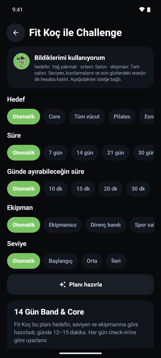 Fit Koç ile kişisel challenge